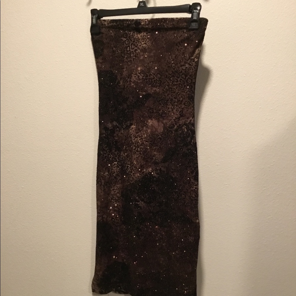 Black and brown clubbing dress